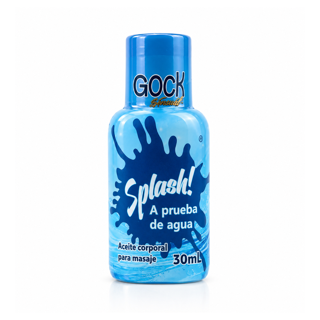 Lubricante Splash Gock Siliconado -  Uso Acuático, Anal y Para Masajes 30 ML.